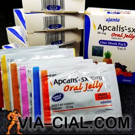 Apcalis-SX Fruchtgel 7 Beutel Gelee zum Einnehmen 20mg (Tadalafil, Ajanta)